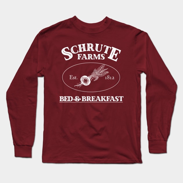 Schrute Farms Bed & Breakfast Long Sleeve T-Shirt by chrissyloo